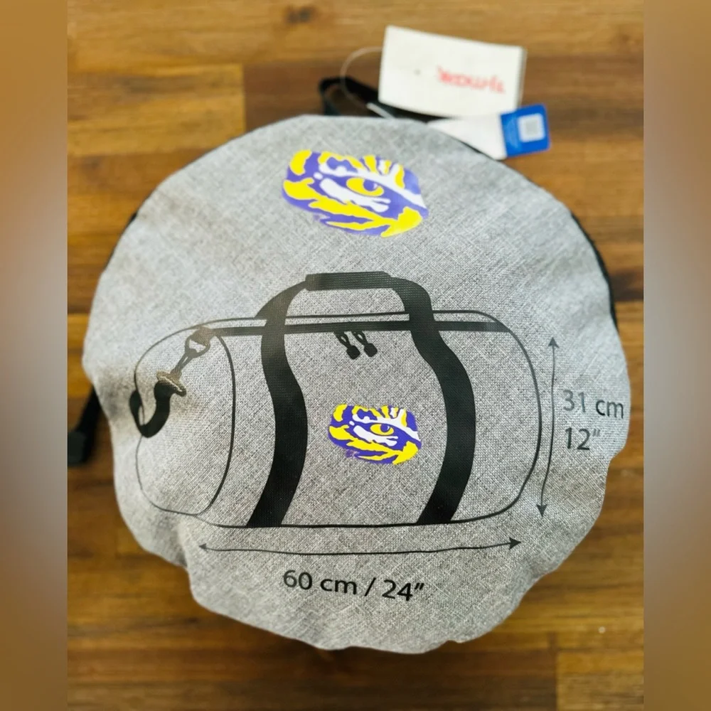LSU Gray Duffel Bag - New